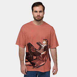 Футболка оверсайз мужская Чуя Накахара, цвет: 3D-принт — фото 2