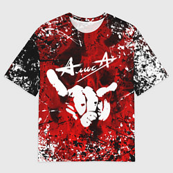 Футболка оверсайз мужская Алиса, цвет: 3D-принт