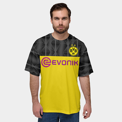 Мужская футболка оверсайз Reus home UEFA 19-20 / 3D-принт – фото 3