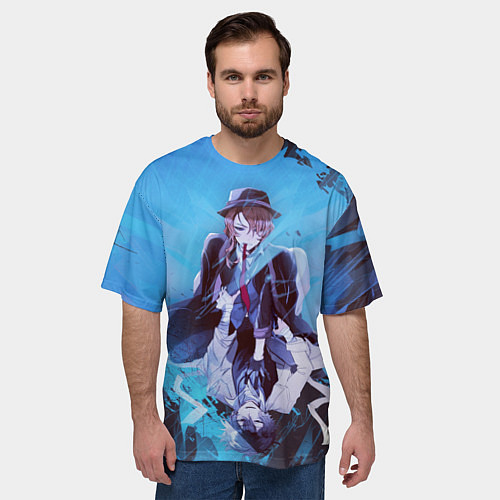 Мужская футболка оверсайз Osamu and Chuya / 3D-принт – фото 3