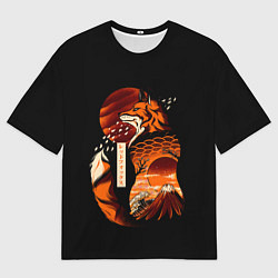 Футболка оверсайз мужская JAPAN FOX, цвет: 3D-принт