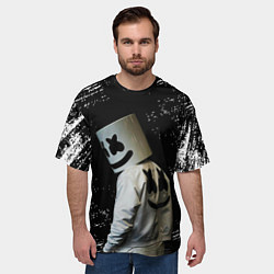 Футболка оверсайз мужская Marshmello, цвет: 3D-принт — фото 2