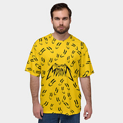 Футболка оверсайз мужская Пошлая Молли Смайлики, цвет: 3D-принт — фото 2