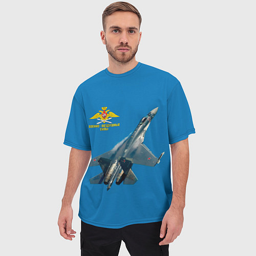 Мужская футболка оверсайз ВВС / 3D-принт – фото 3