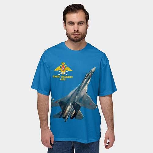 Мужская футболка оверсайз ВВС / 3D-принт – фото 3