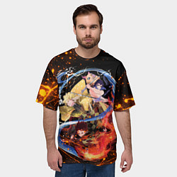 Футболка оверсайз мужская KIMETSU NO YAIBA, цвет: 3D-принт — фото 2
