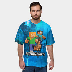 Футболка оверсайз мужская Minecraft Майнкрафт, цвет: 3D-принт — фото 2