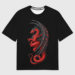 Футболка оверсайз мужская Red Dragon, цвет: 3D-принт