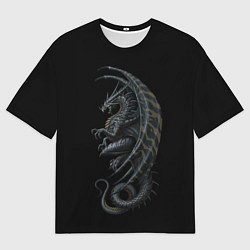 Футболка оверсайз мужская Black Dragon, цвет: 3D-принт