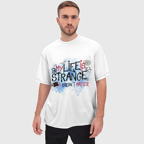 Мужская футболка оверсайз LIFE IS STRANGE / 3D-принт – фото 3