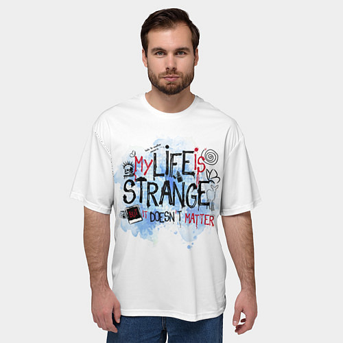 Мужская футболка оверсайз LIFE IS STRANGE / 3D-принт – фото 3
