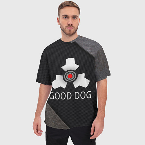 Мужская футболка оверсайз HL good dog / 3D-принт – фото 3