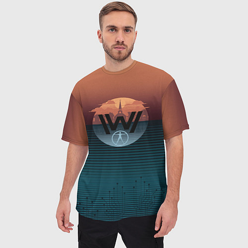 Мужская футболка оверсайз Westworld / 3D-принт – фото 3