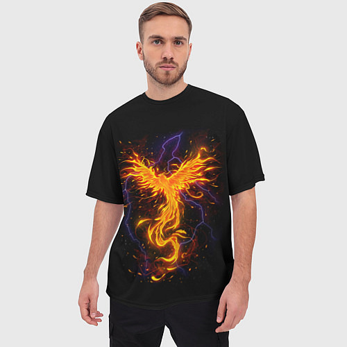 Мужская футболка оверсайз Phoenix / 3D-принт – фото 3