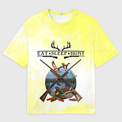 Футболка оверсайз мужская Охота, цвет: 3D-принт