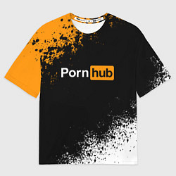Футболка оверсайз мужская PORNHUB, цвет: 3D-принт