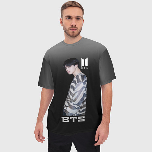 Мужская футболка оверсайз BTS / 3D-принт – фото 3