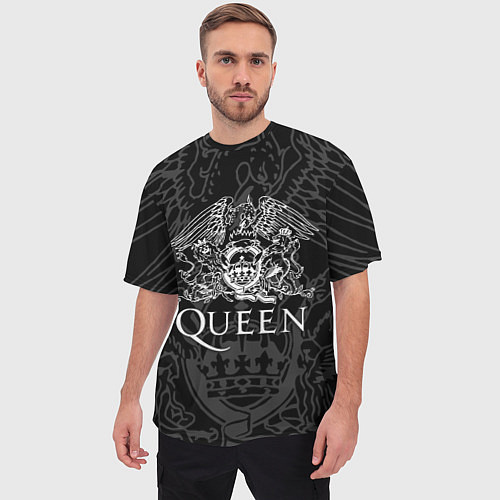Мужская футболка оверсайз QUEEN / 3D-принт – фото 3