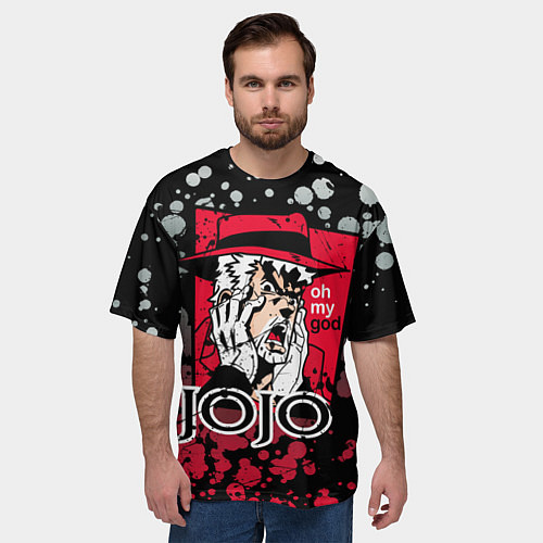 Мужская футболка оверсайз Приключения ДжоДжо / 3D-принт – фото 3