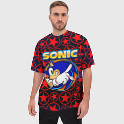 Футболка оверсайз мужская Sonic, цвет: 3D-принт — фото 2