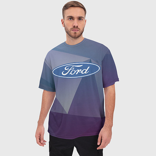 Мужская футболка оверсайз Ford / 3D-принт – фото 3