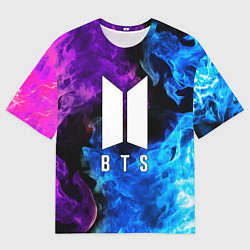 Футболка оверсайз мужская BTS, цвет: 3D-принт