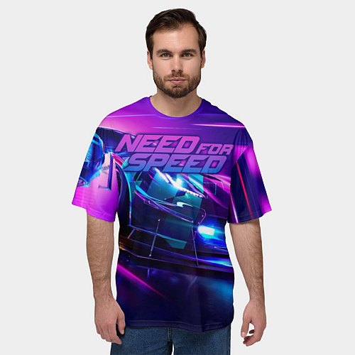 Мужская футболка оверсайз Need for Speed / 3D-принт – фото 3