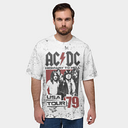 Футболка оверсайз мужская ACDC, цвет: 3D-принт — фото 2