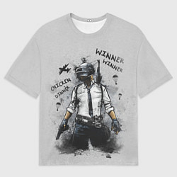 Футболка оверсайз мужская PUBG, цвет: 3D-принт