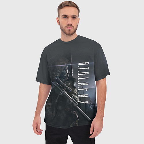 Мужская футболка оверсайз STALKER 2 / 3D-принт – фото 3