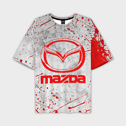 Футболка оверсайз мужская MAZDA RED LOGO, цвет: 3D-принт