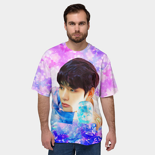 Мужская футболка оверсайз БТС 2020 Season Greeting Ви V / 3D-принт – фото 3