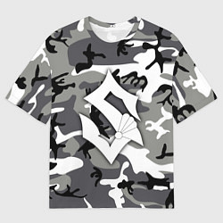 Футболка оверсайз мужская Камуфляж Sabaton, цвет: 3D-принт