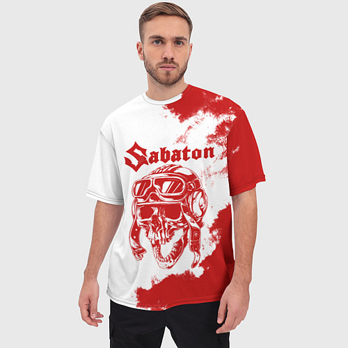 Мужская футболка оверсайз Sabaton / 3D-принт – фото 3