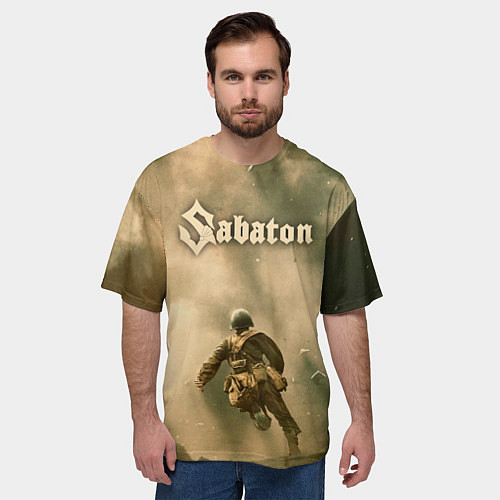 Мужская футболка оверсайз Sabaton / 3D-принт – фото 3