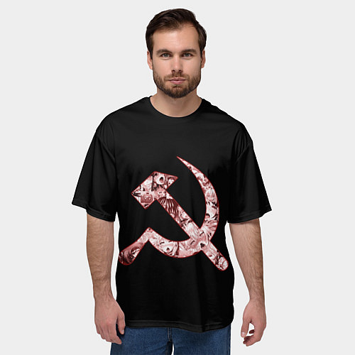 Мужская футболка оверсайз Anime USSR / 3D-принт – фото 3