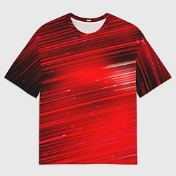 Футболка оверсайз мужская Красный свет, цвет: 3D-принт