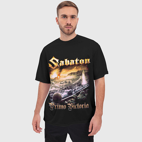 Мужская футболка оверсайз SABATON / 3D-принт – фото 3