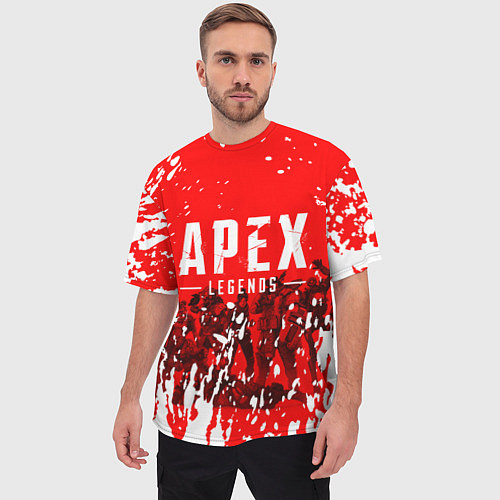 Мужская футболка оверсайз APEX LEGENDS / 3D-принт – фото 3