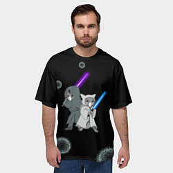 Футболка оверсайз мужская Котики vs Вирус, цвет: 3D-принт — фото 2