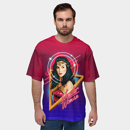 Мужская футболка оверсайз Wonder Woman / 3D-принт – фото 3