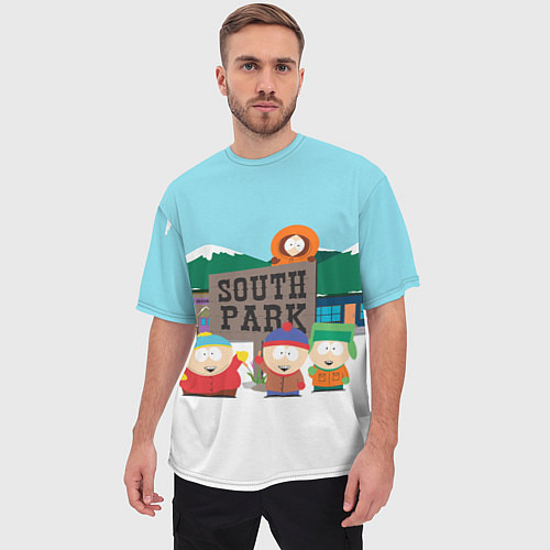 Мужская футболка оверсайз Южный Парк / 3D-принт – фото 3
