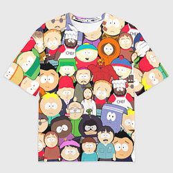 Футболка оверсайз мужская South Park персонажи, цвет: 3D-принт