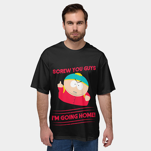 Мужская футболка оверсайз Cartman / 3D-принт – фото 3
