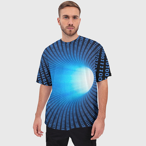 Мужская футболка оверсайз Tunnel / 3D-принт – фото 3