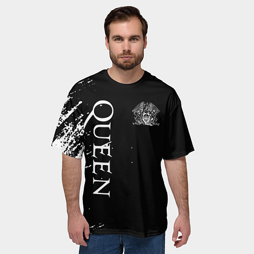 Мужская футболка оверсайз QUEEN / 3D-принт – фото 3