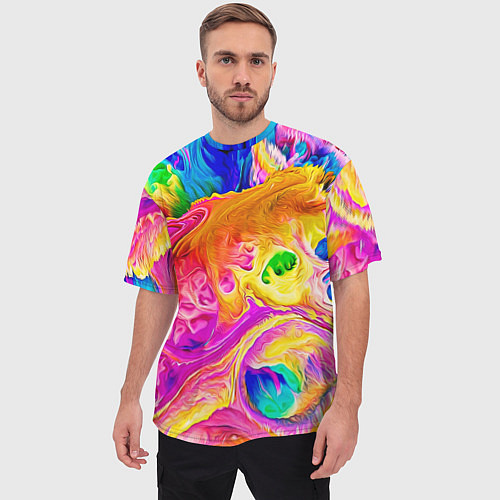 Мужская футболка оверсайз TIE DYE / 3D-принт – фото 3