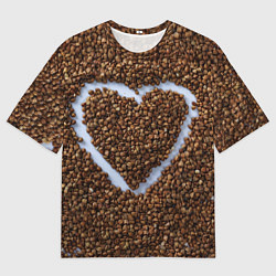 Футболка оверсайз мужская I love гречка, цвет: 3D-принт