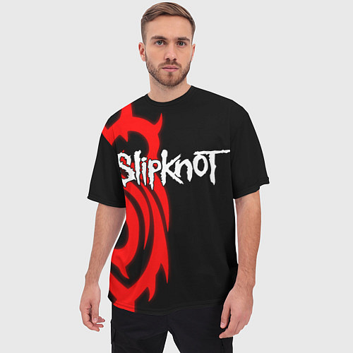 Мужская футболка оверсайз Slipknot 7 / 3D-принт – фото 3
