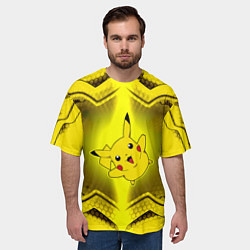 Футболка оверсайз мужская Пикачу Oko, цвет: 3D-принт — фото 2